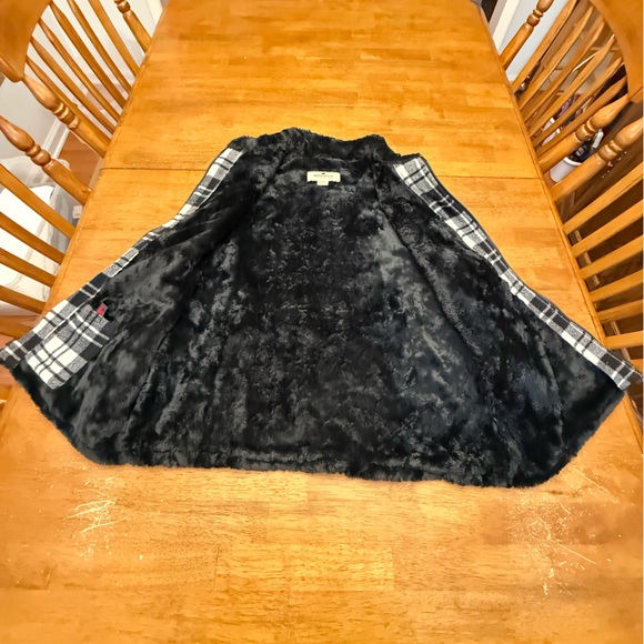 Woolrich Moccasin Plaid Wool Blend Vest with Faux Sherpa Lining XL - Picture 6 of 11